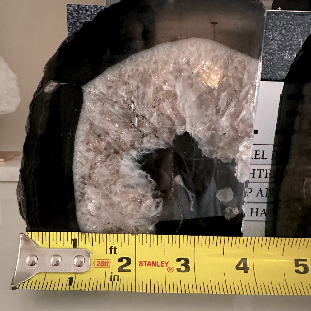 Natural Gray Agate Geode Bookends - Decorative Home Accents - Picture 10 of 13